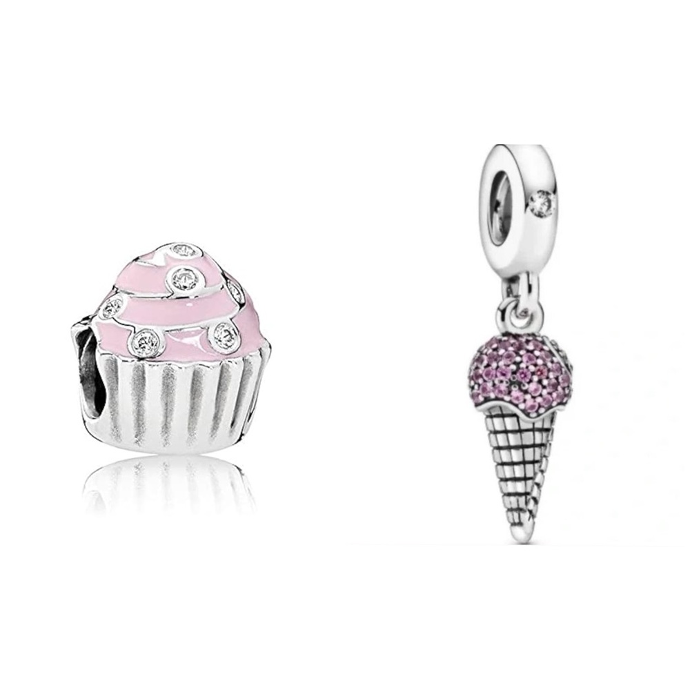 Cupcake and Ice Cream Charm Set